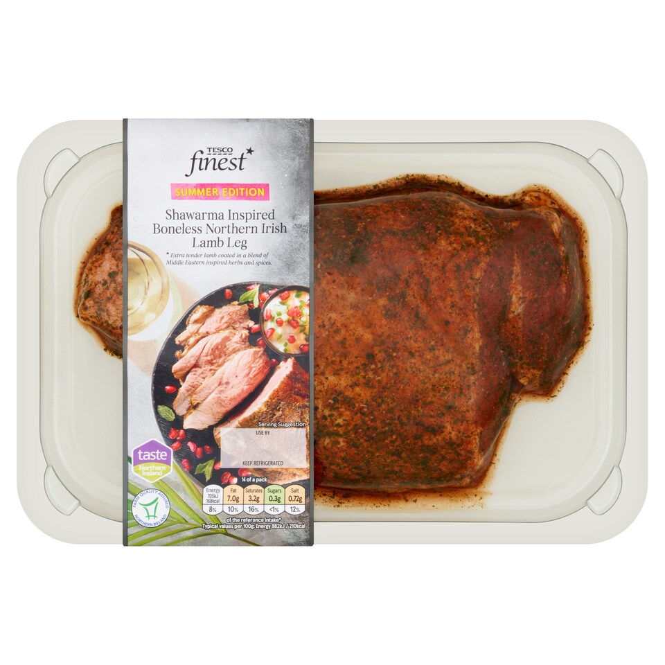Tesco Finest Shawarma Inspired Boneless Northern Irish Lamb Leg 500g