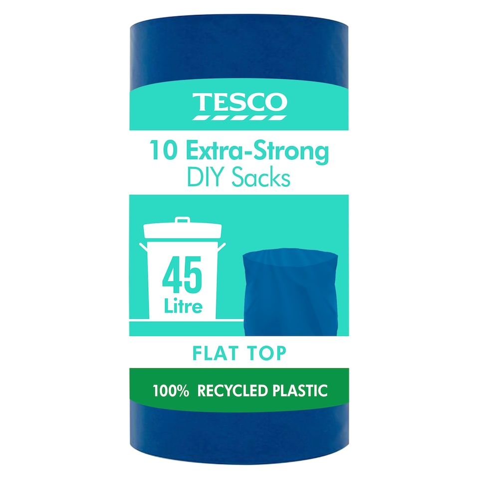 image 1 of Tesco 10 Extra Strong Diy Sacks 45L