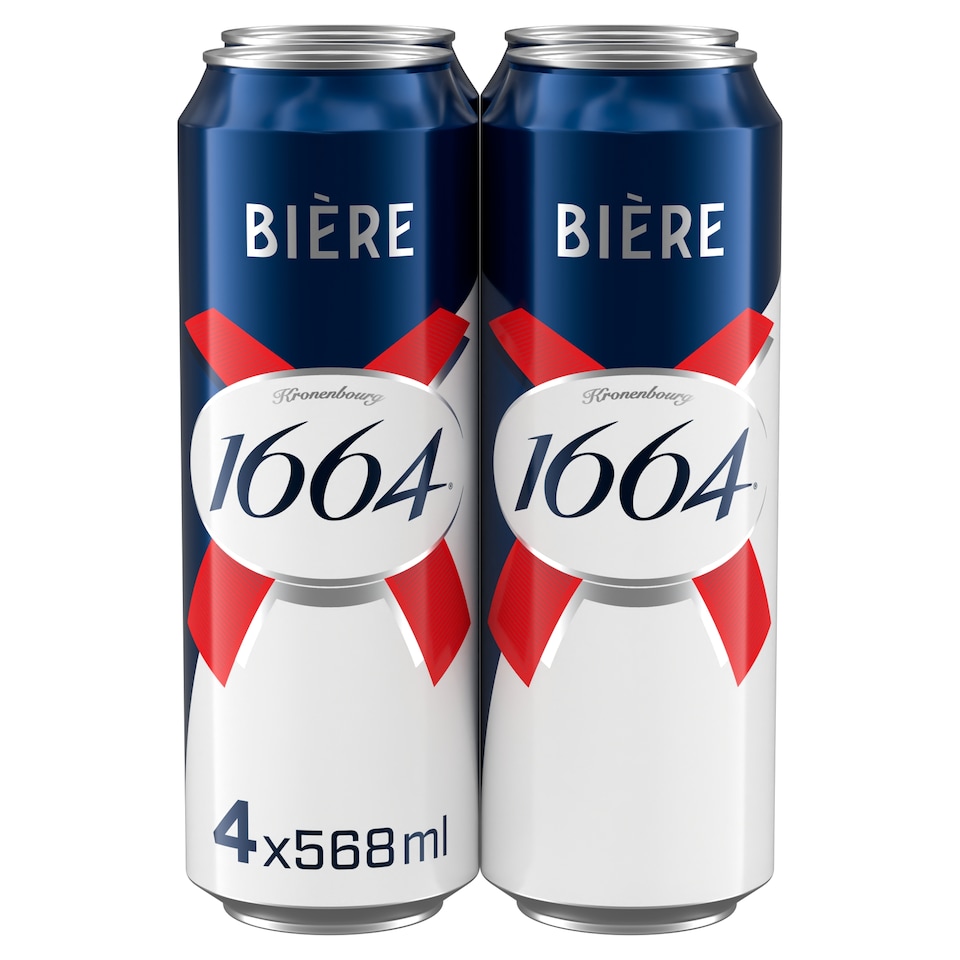 image 1 of Kronenbourg 1664 Lager Beer - 4 x 568ml Cans