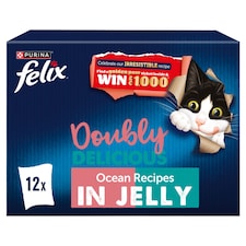 Felix Doubly Delicious Ocean Recipes Wet Cat Food 12x85g