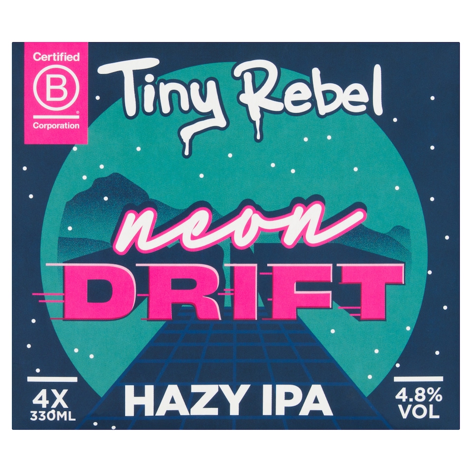Tiny Rebel Neon Drift Hazy IPA 4x330ml