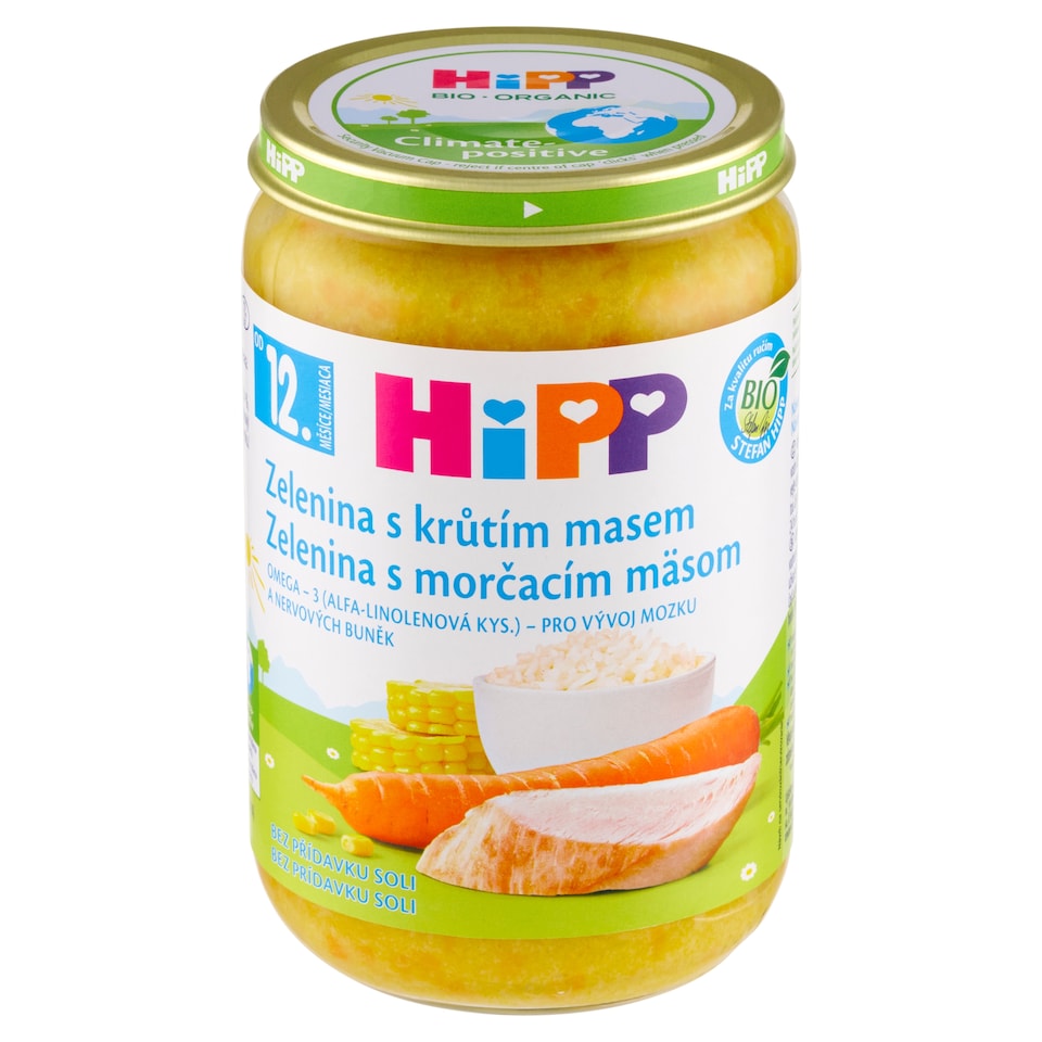 HiPP Bio zelenina s morčacím mäsom 220 g