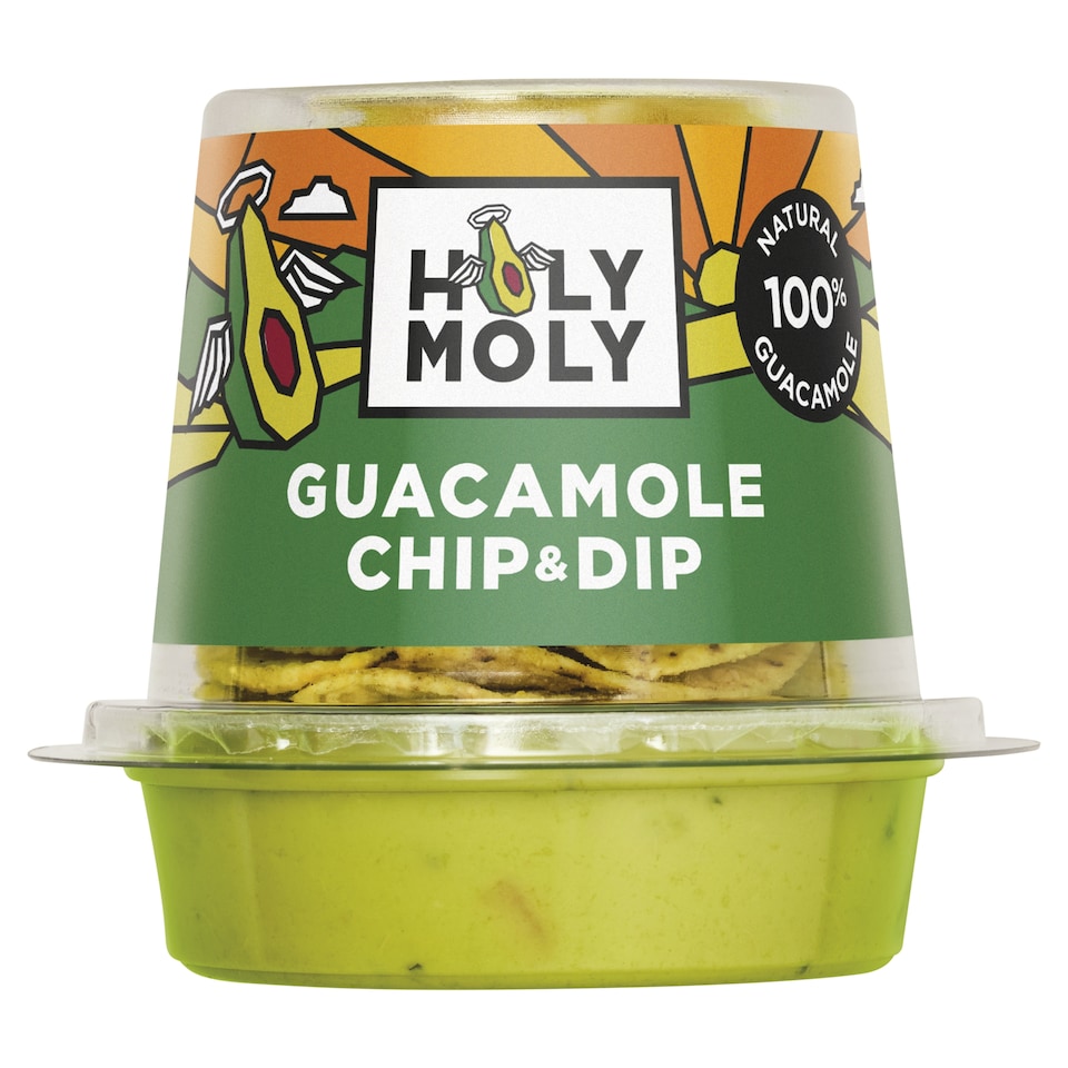 image 1 of Holy Moly Guacamole and Chip & Dip 76g 