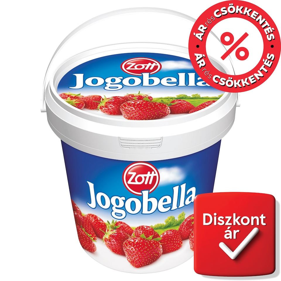 Zott Jogobella Strawberry Flavoured Yoghurt with Live Cultures 900 g