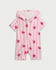 image 1 of F&F Baby Pure Cotton Berry Print Towelled Short Sleeved Romper in Pink