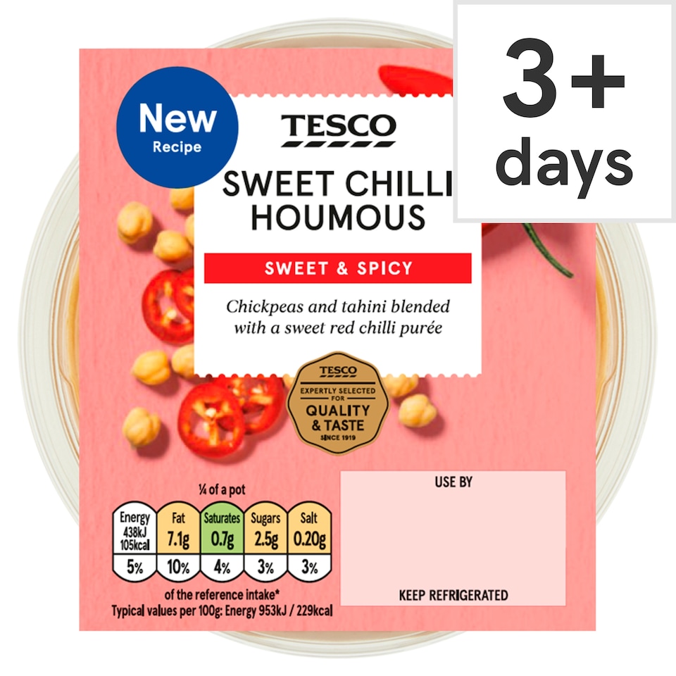 Tesco Sweet Chilli Houmous 182g (C)