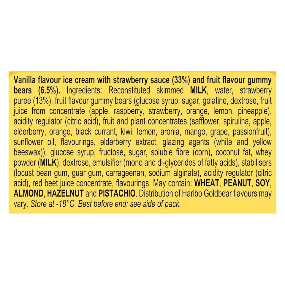 image 1 of Wall's Haribo Push Up Ice Cream Sticks 4 x 85ml