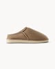 image 1 of F&F Faux Suede Mule Slippers in Tan
