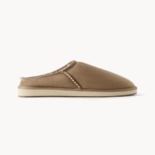 F&F Faux Suede Mule Slippers in Tan