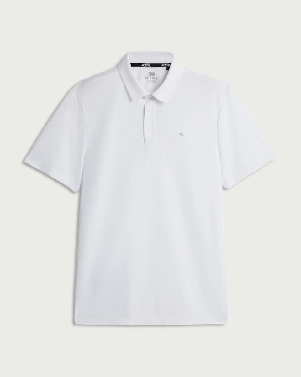 image 1 of F&F Active ULTRAMOVE Short Sleeved Golf Polo Shirt in White