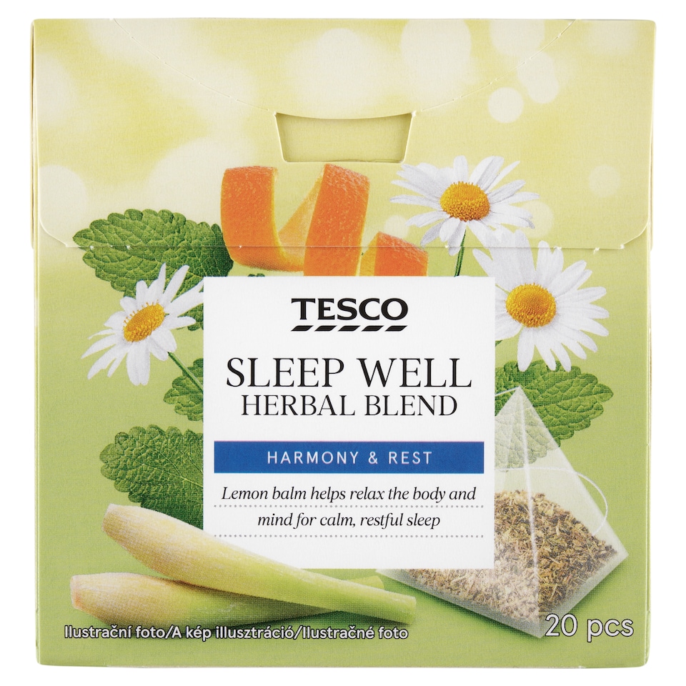 Tesco aromatizált filteres gyógynövénytea a nyugodt alváshoz 20 filter 40 g