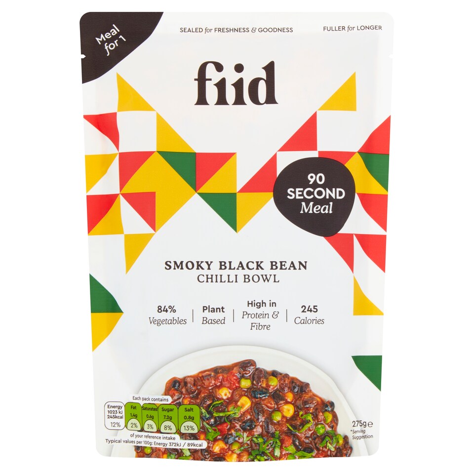 Fiid Smoky Black Bean Chilli Bowl 275G