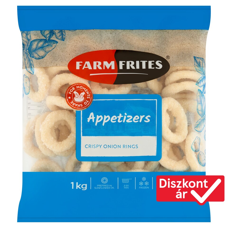 Farm Frites Pre-Fried, Quick-Frozen Breaded Onion Rings 1 kg