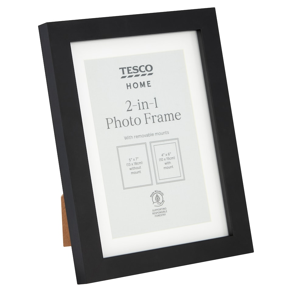 image 1 of F&F Home Photo Frame 2 in 1 Black