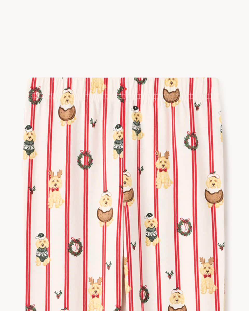 image 1 of Christmas Kids Pure Cotton Christmas Pup Family Matching Pyjama Set in Multi Red
