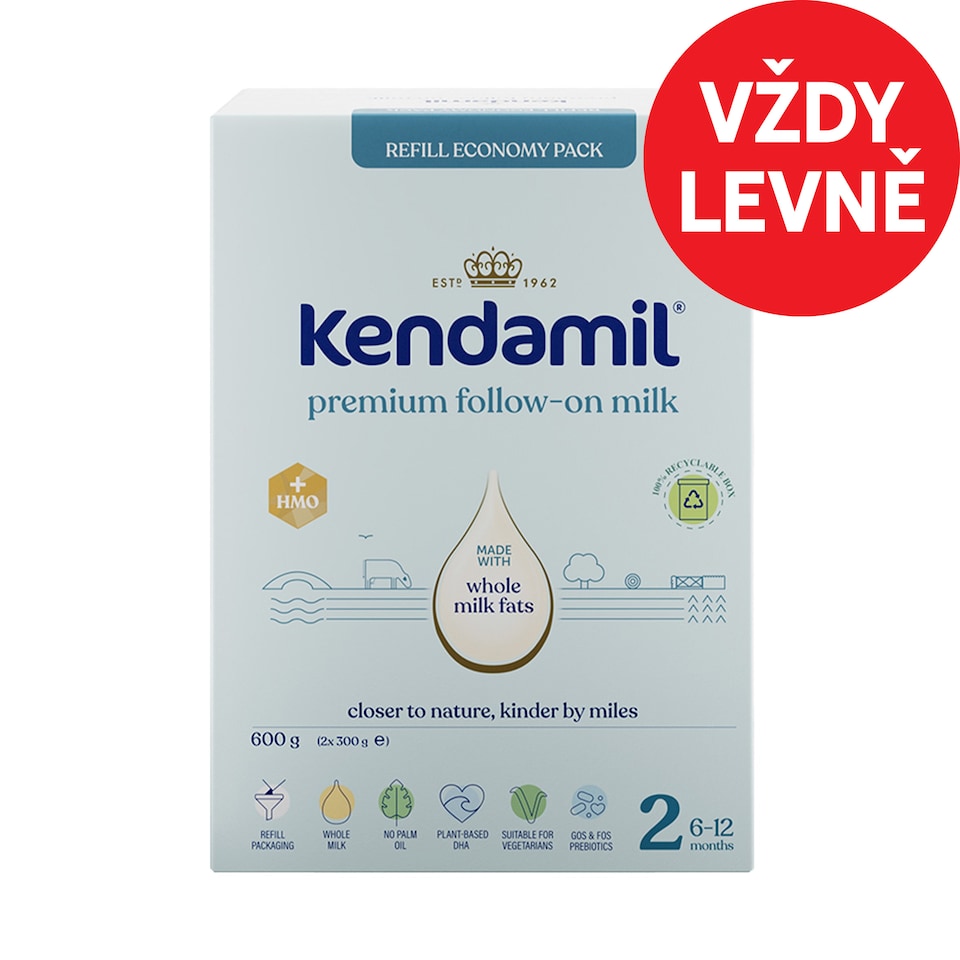 image 1 of Kendamil Premium 2 Follow-On Infant Formula in Powder 2 x 300g (600g)