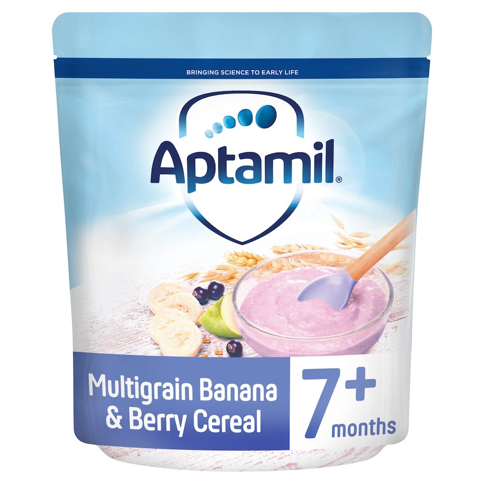 image 1 of Aptamil Multigrain Banana & Berry Porridge Baby Cereal 7+ Months 200g