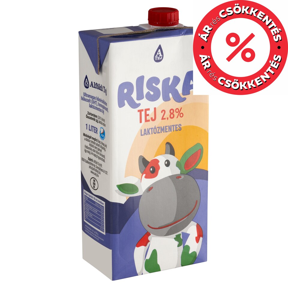 Riska UHT laktózmentes tej 2,8% 1 l