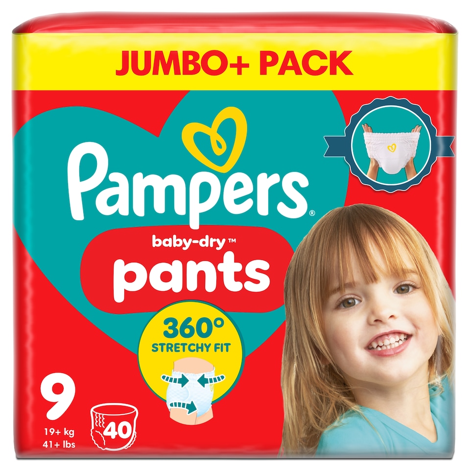 image 1 of Pampers Baby Dry Nappy Pants Size 9 Jumbo Pack 40 Nappies