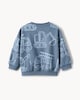image 2 of F&F Boys Cotton Rich Vehicle Print Sweatshirt in Blue