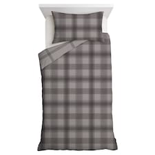 F&F Home Black Check Duvet Cover Set Single