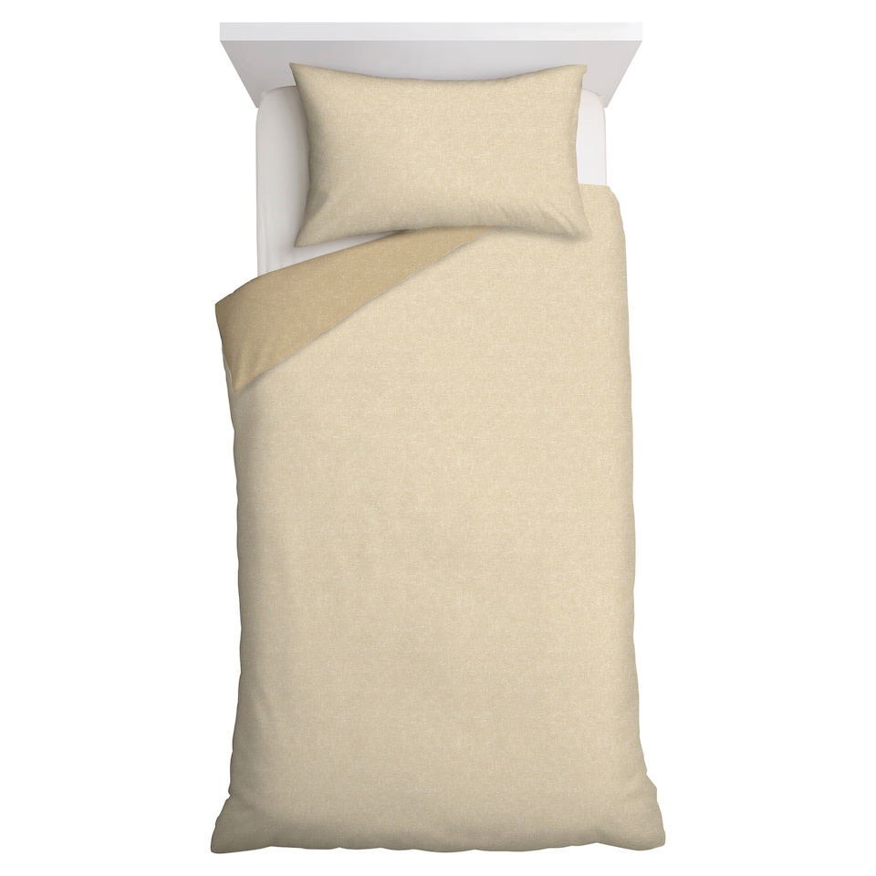F&F Home Natural Reversible Duvet Cover Set Single