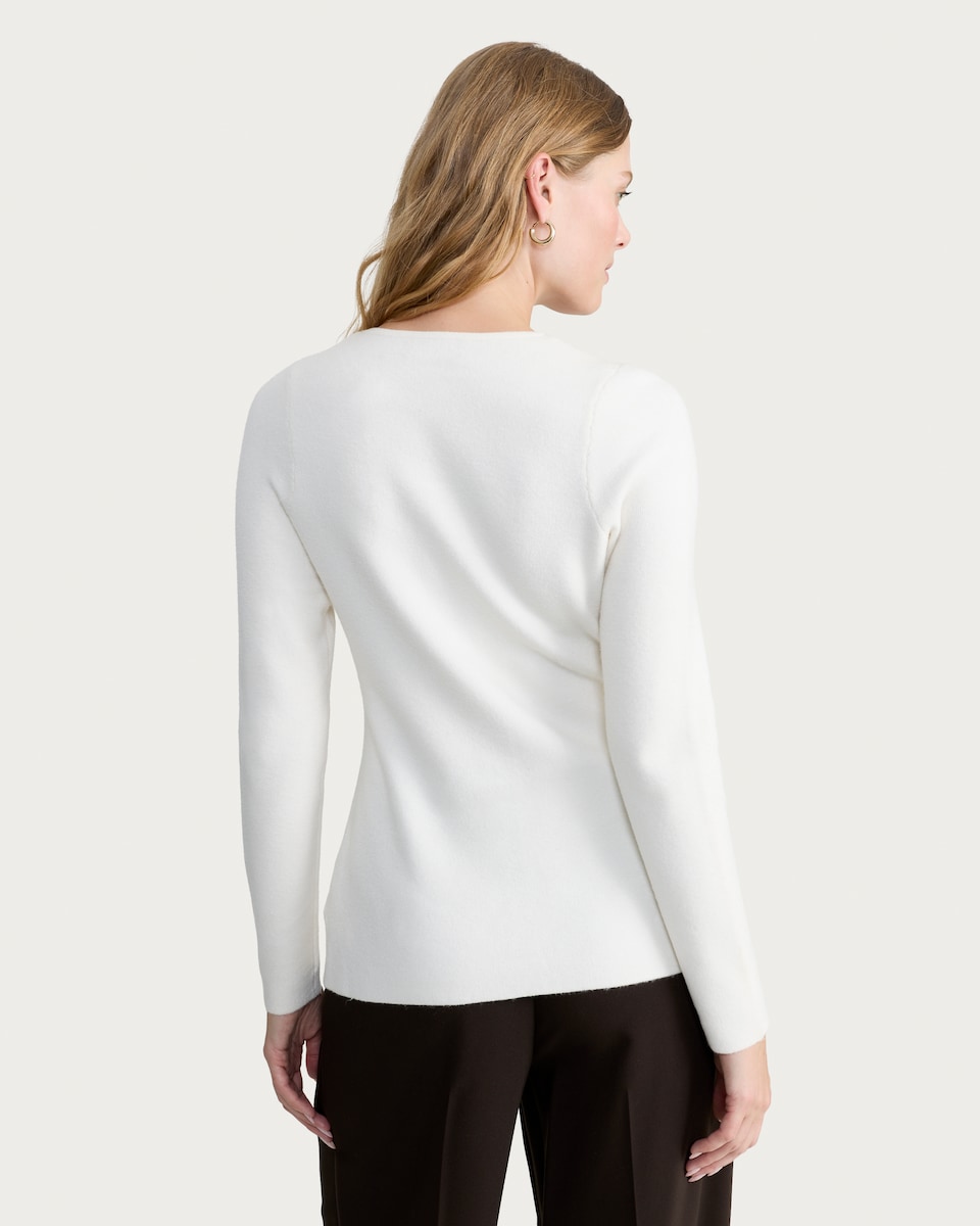 image 1 of F&F Knitted Button Front Cardigan in Cream