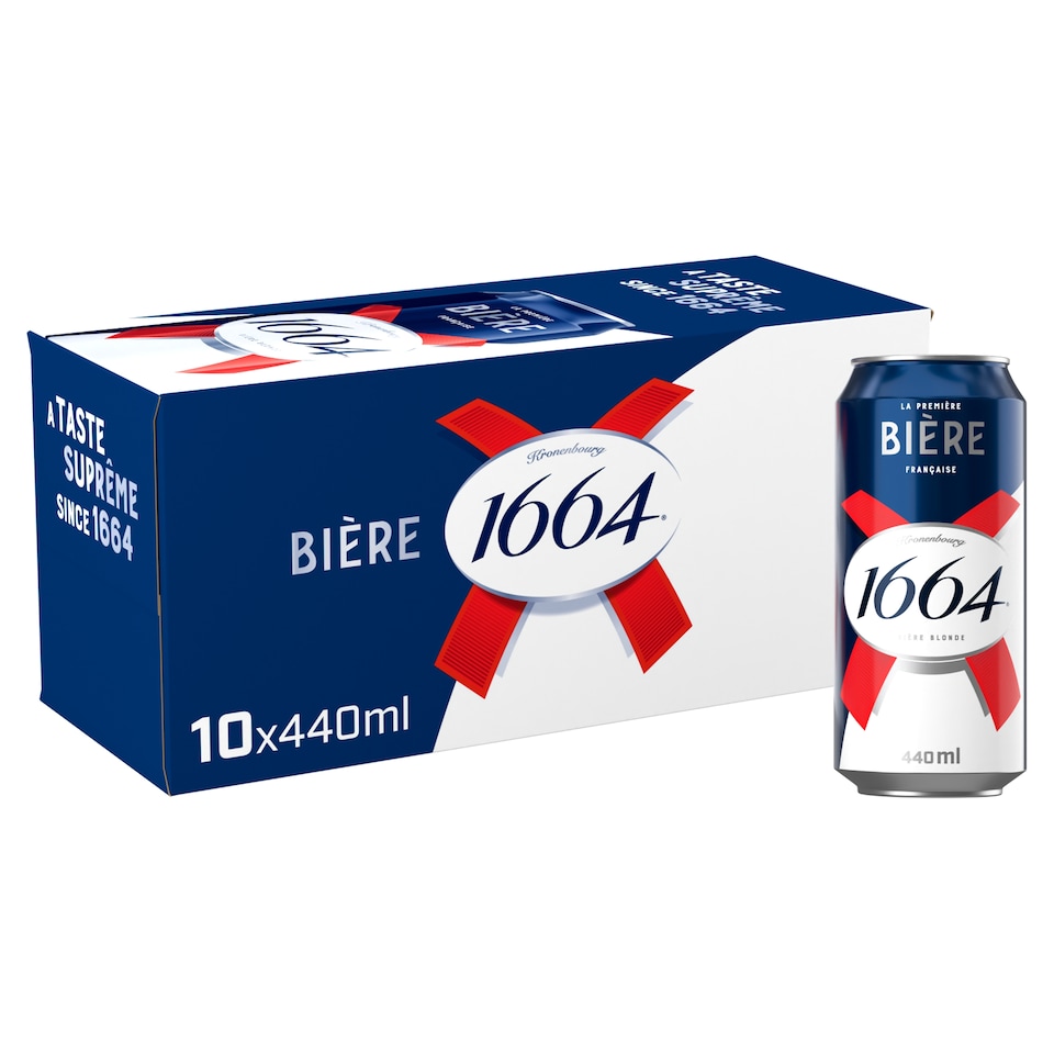 image 1 of Kronenbourg 1664 Lager Beer 10 x 440ml