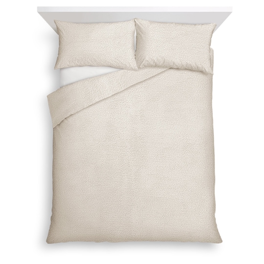 Tesco Cream Teddy Duvet Set Double Tesco Groceries
