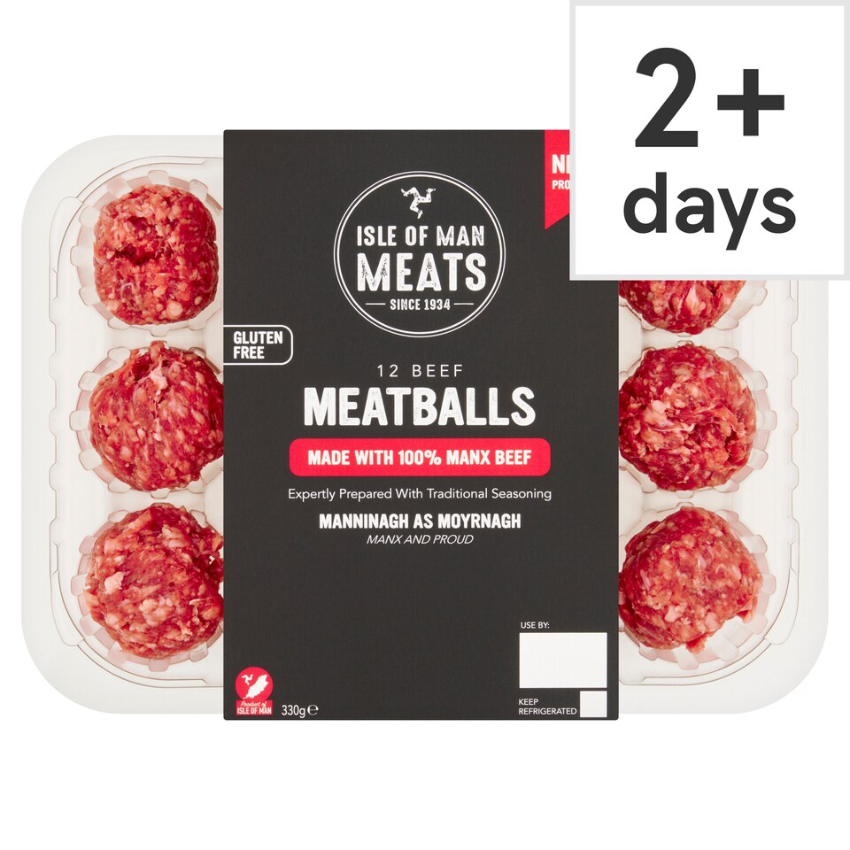 Isle Of Man Meats 12 Beef Meatballs 330g