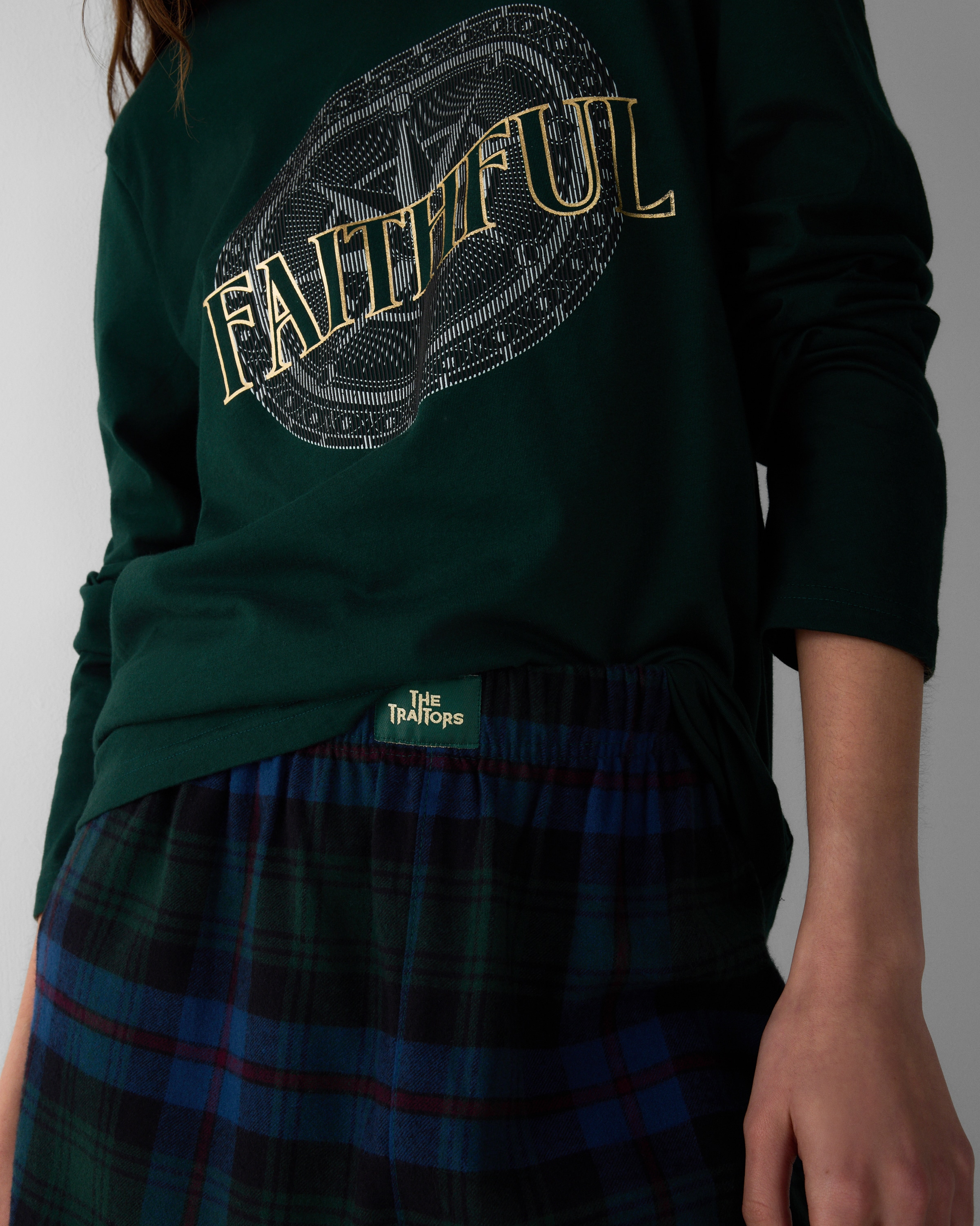 The Traitors Pure Cotton Matching Family Pyjama Set in Green