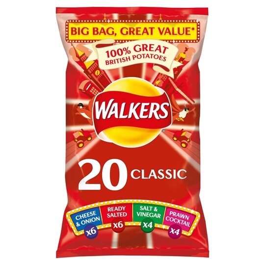 Walkers Classic Variety Crisps 20 X 25g Tesco Groceries