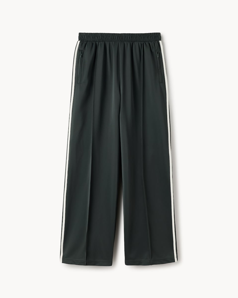 F&F Active AFTERCLASS Side Stripe Wide Leg Joggers in Green