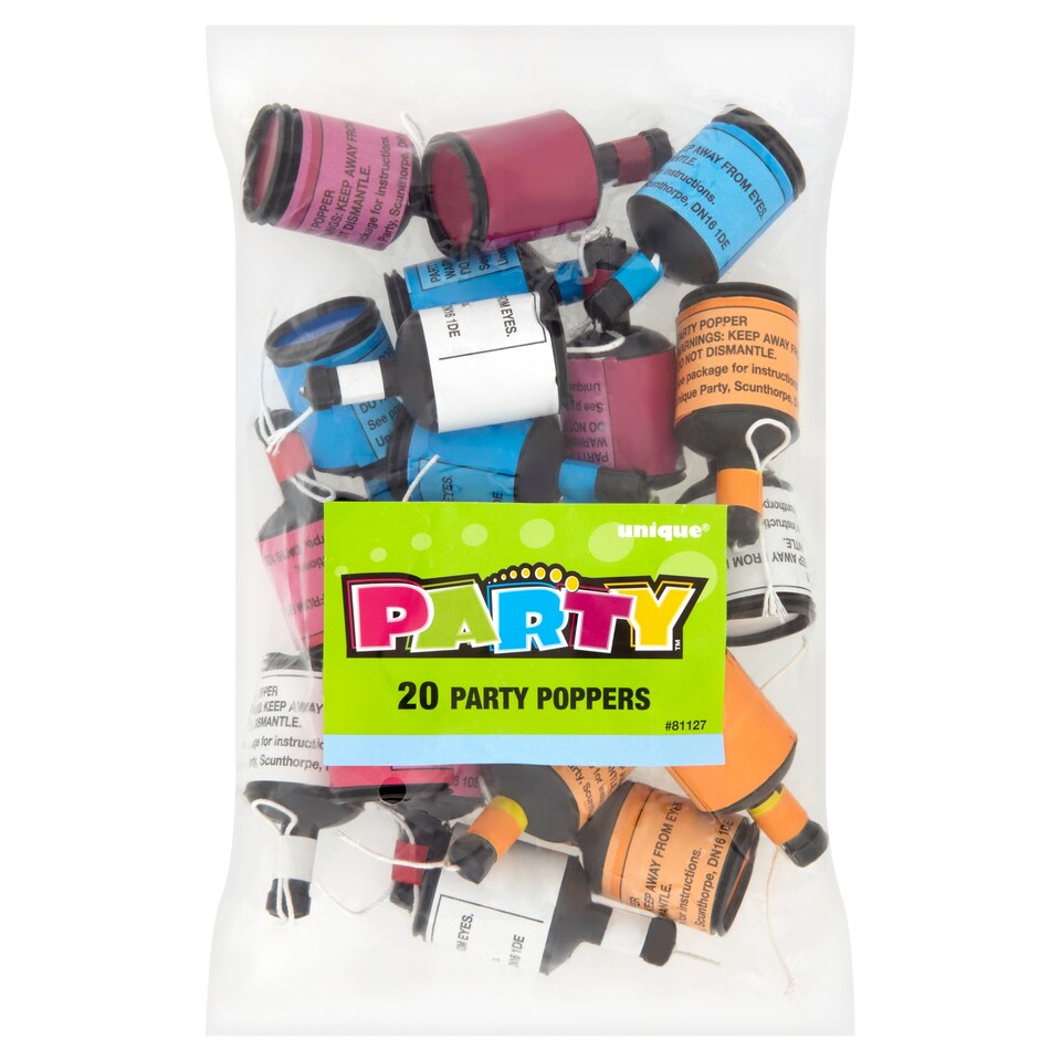 Party Poppers 20 Pack
