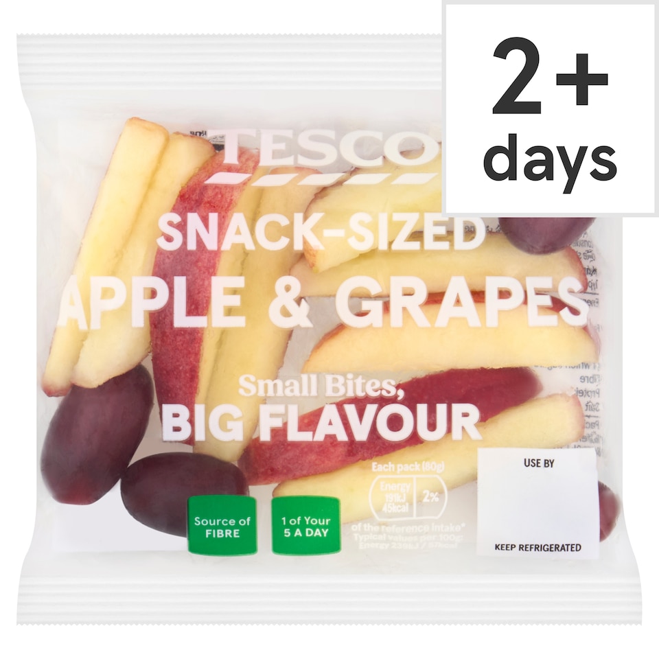 Tesco Apple & Grape Snack Pack 80G