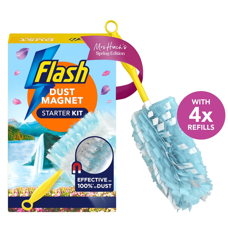 image 1 of Flash Dust Magnet Mrs Hinch Enchanted Flowers Starter Kit