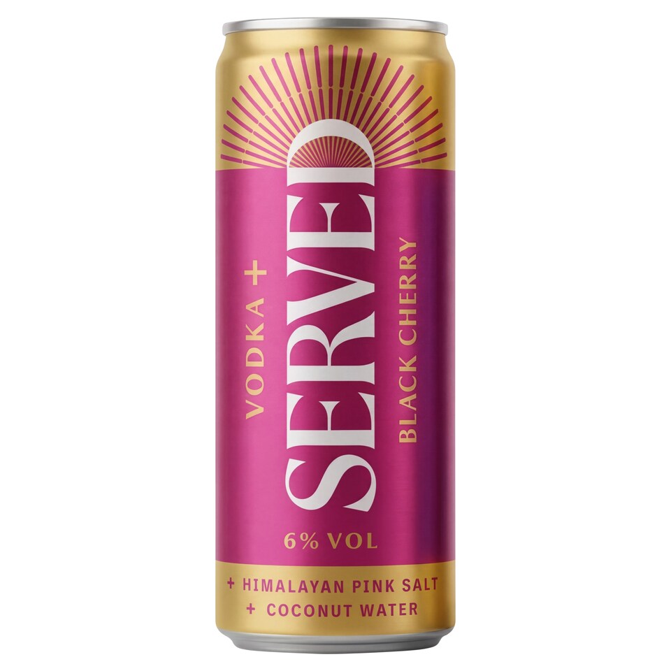 SERVED Vodka+ Black Cherry 330ml