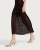 image 2 of F&F Strapless Chiffon Hem Dress in Brown