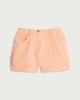 image 4 of F&F Girls Pure Cotton Scallop Trim Denim Shorts in Cream