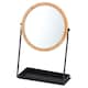 image 1 of F&F Home Black And Bamboo Mirror