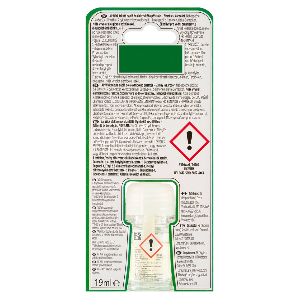 obrázok 1 z Air Wick Tekutá náplň do elektrického prístroja zimný les 19 ml