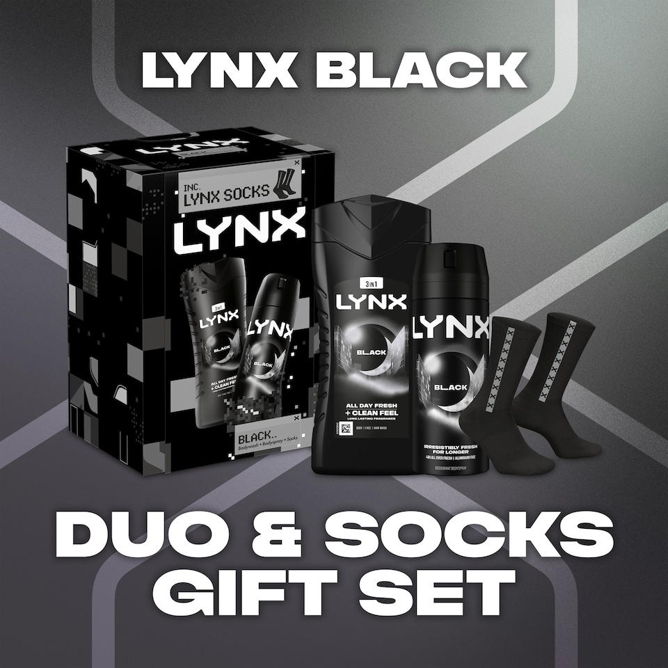 image 1 of Lynx Black Duo & Socks Gift set