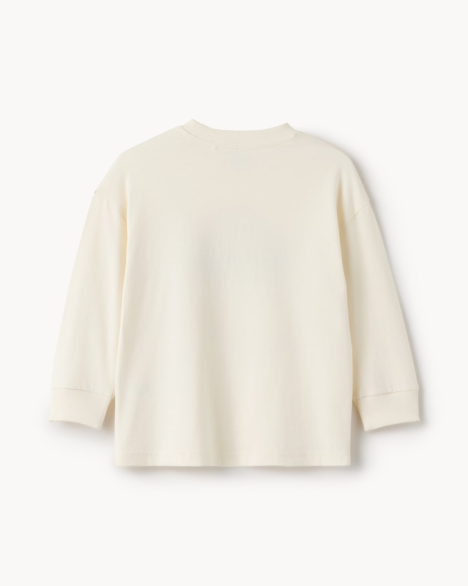 image 1 of F&F Boys Pure Cotton Taxi Printed Top in Cream