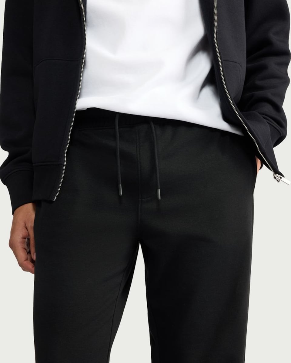 image 1 of F&F Active EVERYHOUR Cotton Rich Open Hem Joggers in Black