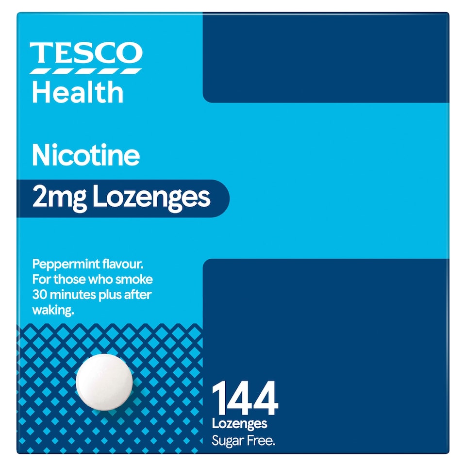Tesco Nicotine 2mg Peppermint Lozenges 144s