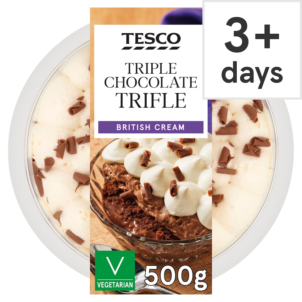 Tesco Triple Chocolate Trifle 500G