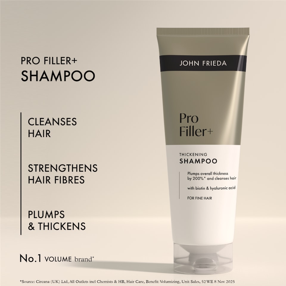 image 1 of John Frieda PROfiller+ Thickening Shampoo 250ml 