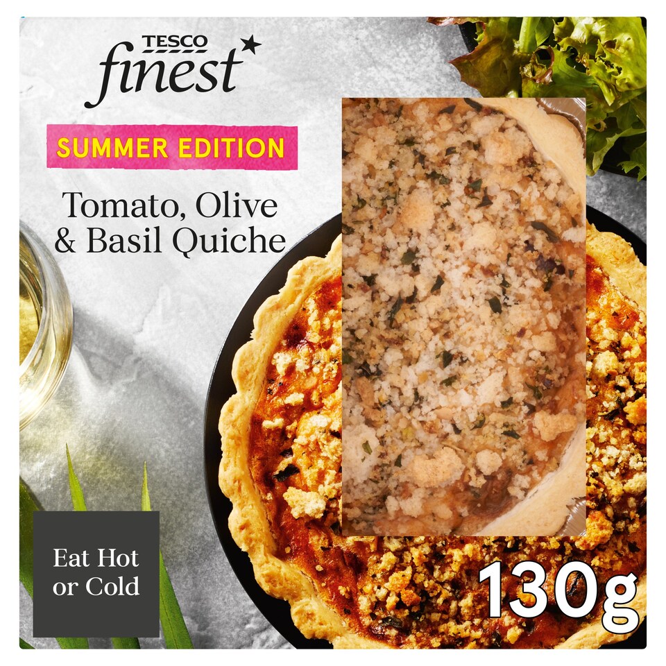Tesco Finest Tomato Olive & Basil Quiche 130G Tesco Groceries