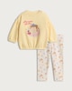 image 1 of F&F Baby 2-Piece Cotton Rich Pancakes All Day Sweatshirt and Leggings Set in Multi