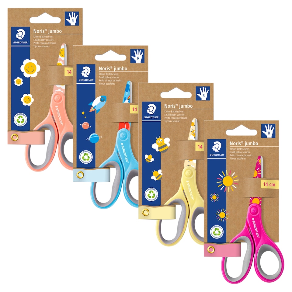 Staedtler Noris Jumbo 14cm Pastel Scissors Assortment